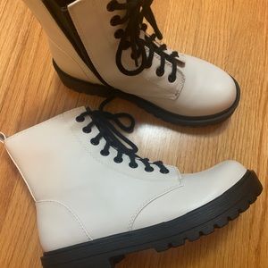 Brand New White Combat Boots